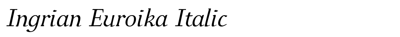 Ingrian Euroika Italic